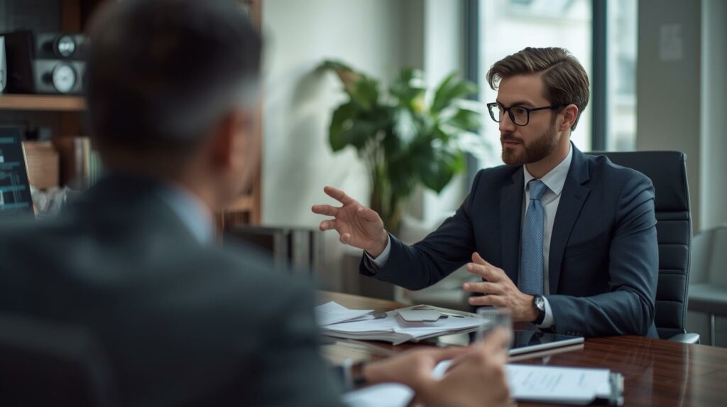 Discussion avec banquier