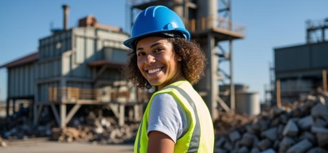 FEMME INGENIEURE dans une usine