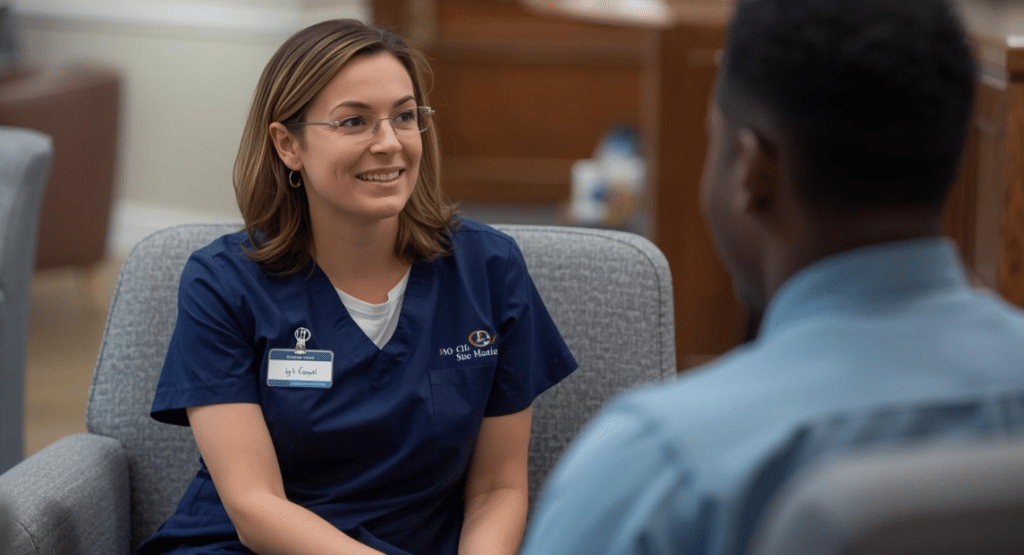 assistante sociale en bleu formation