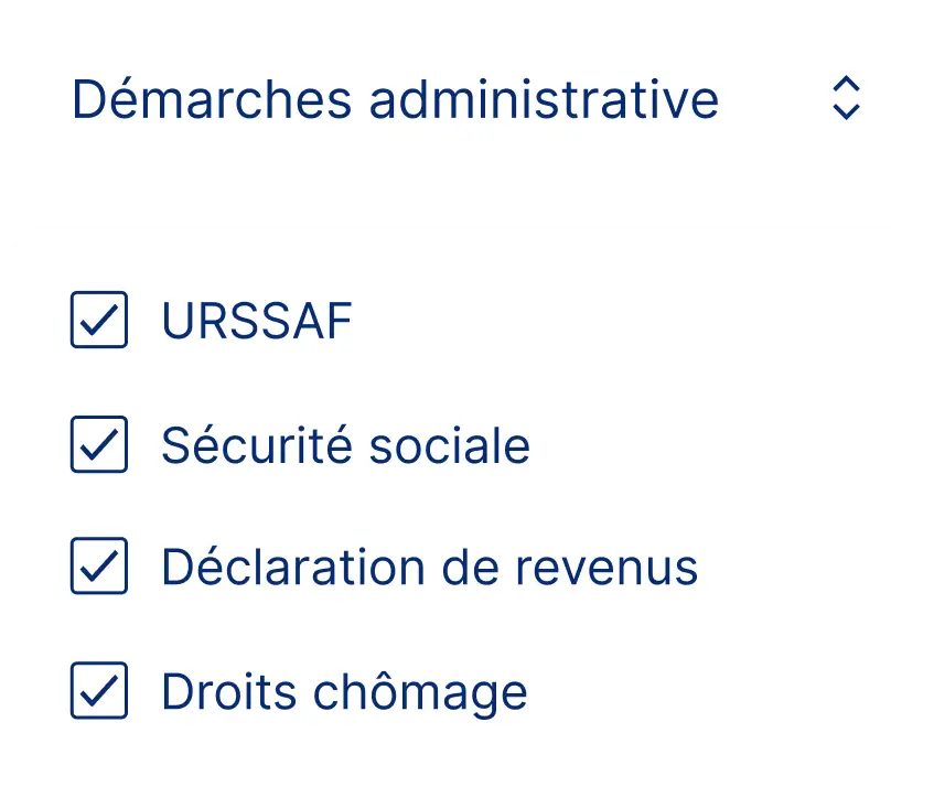 Démarche administratives, Urssaf, sécurité social, chômage